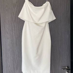 Strapless white dress